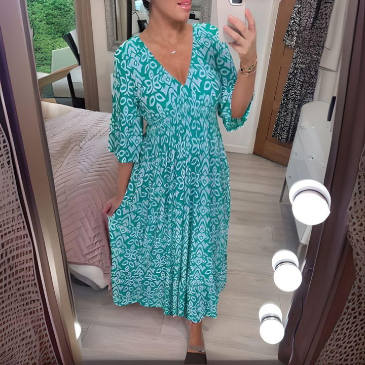Isabella™ | Boho Trykt Kjole