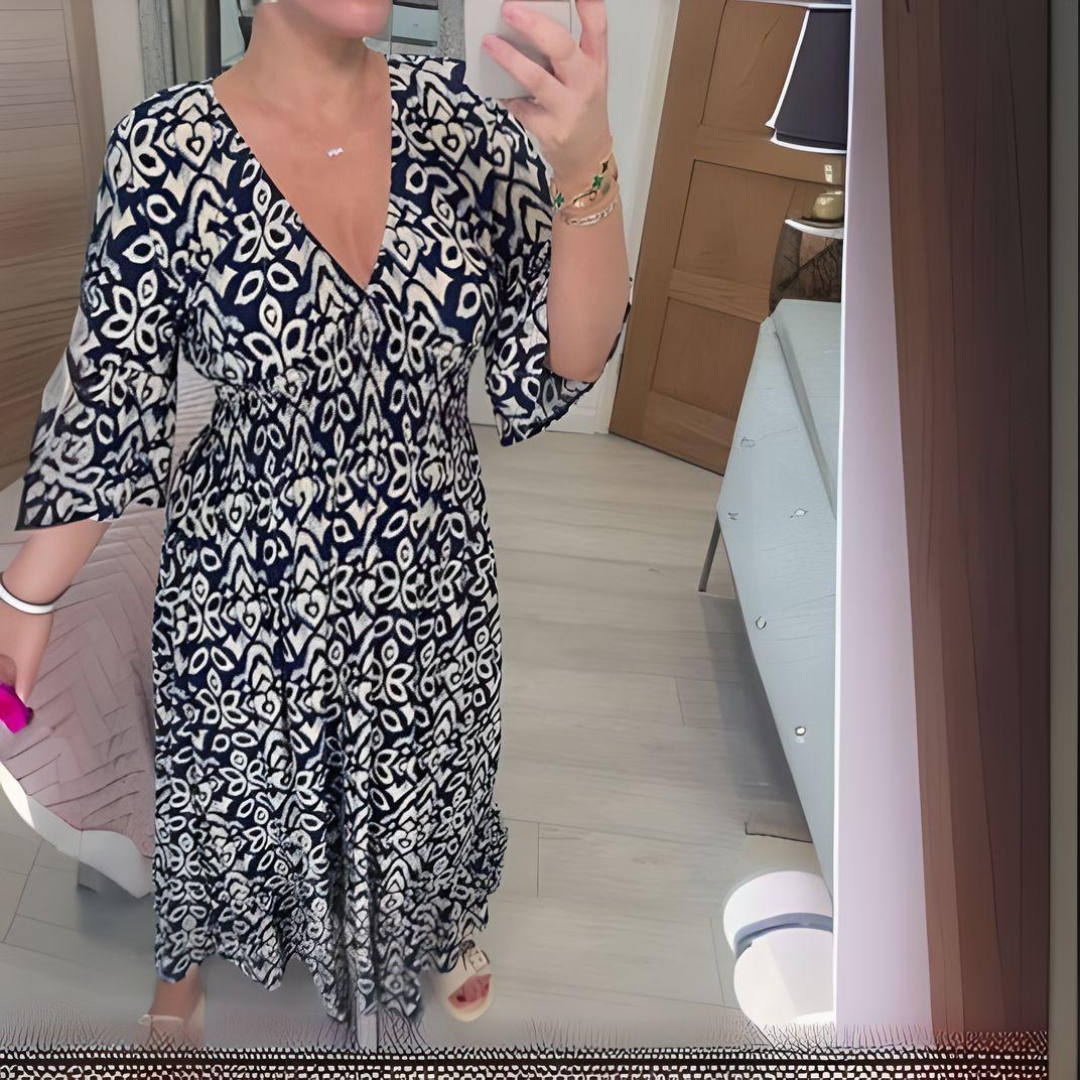 Isabella™ | Boho Trykt Kjole