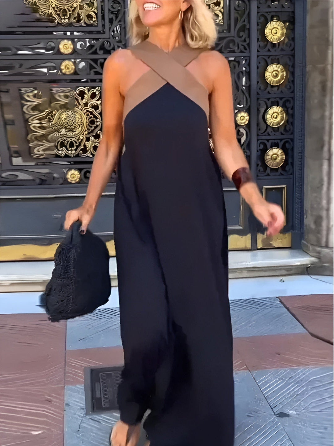 Aimee™ | Åndbar Komfortabel Kryds Maxi Kjole