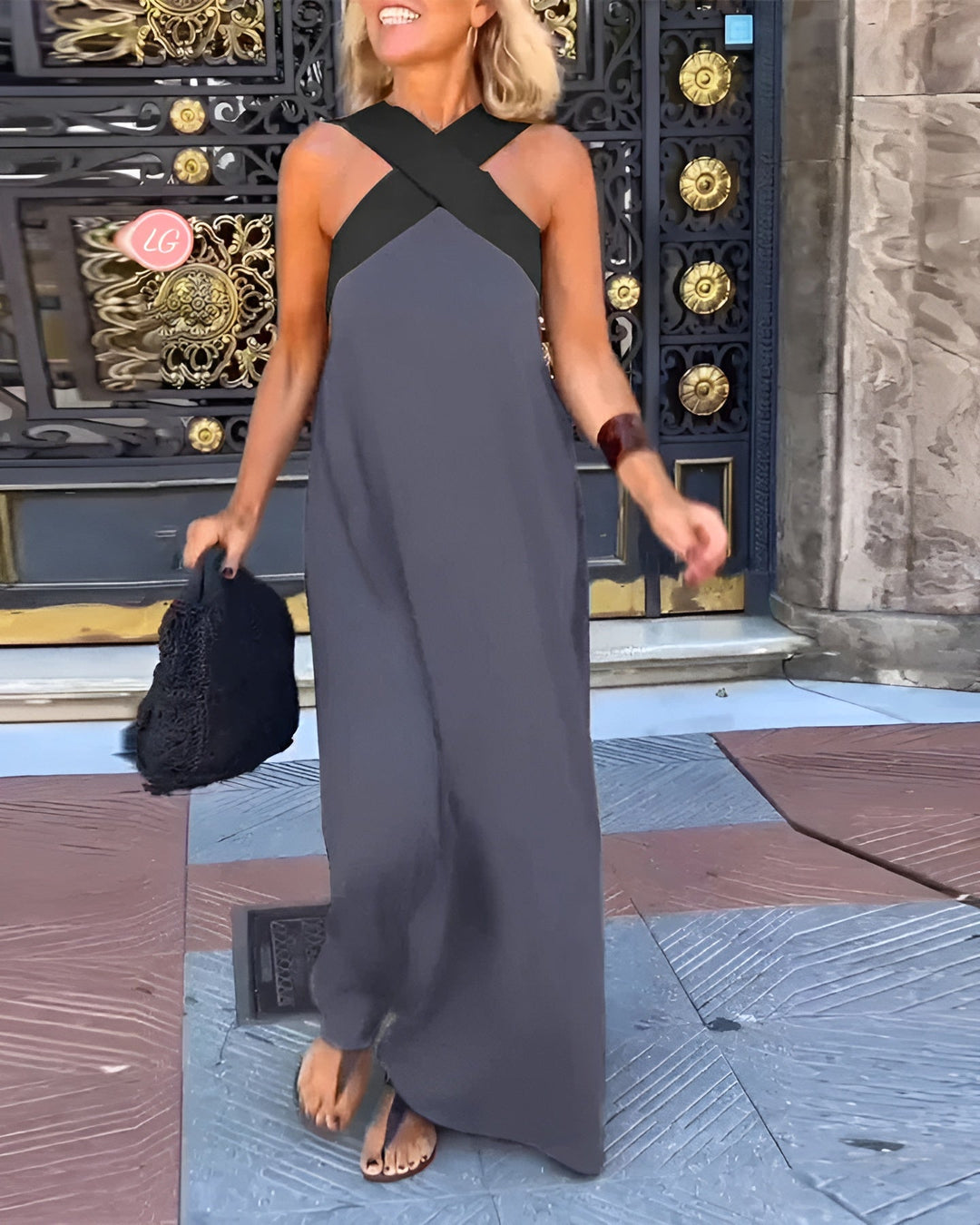 Aimee™ | Åndbar Komfortabel Kryds Maxi Kjole